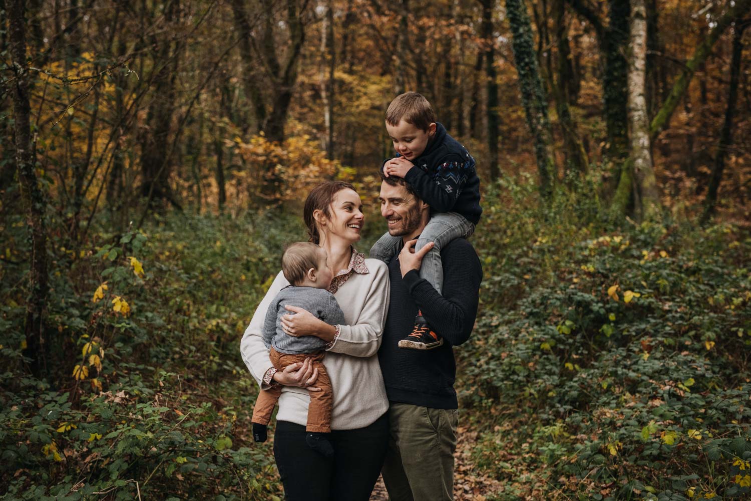 séance photo en famille en automne