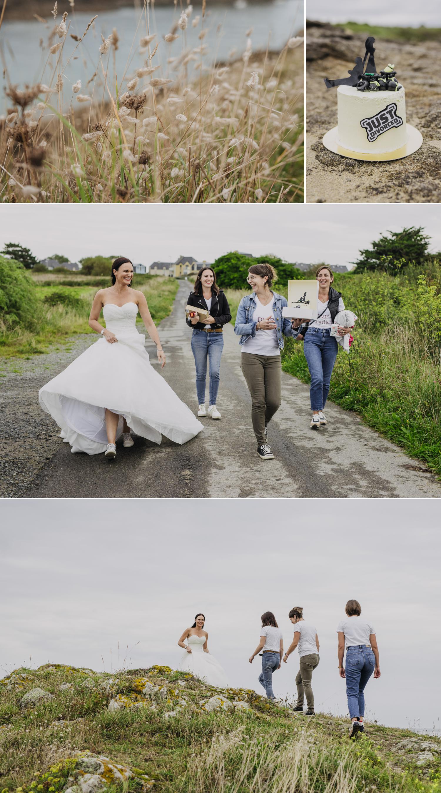 fêter son divorce en photo à la plage à Saint Malo