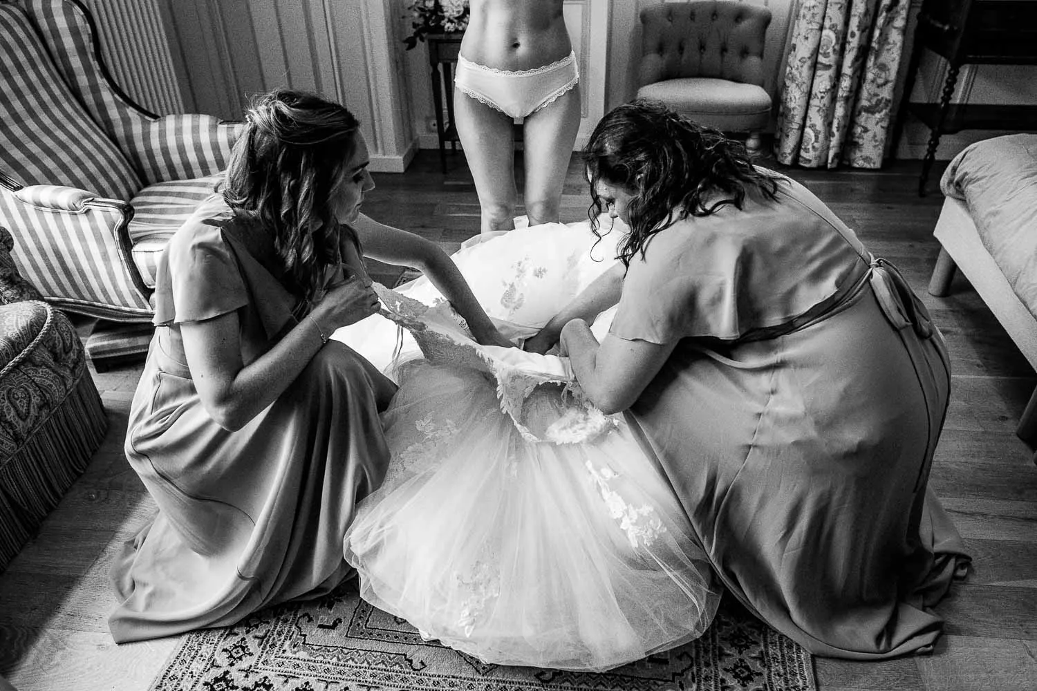 préparatifs de la mariée au manoir de kerangoster