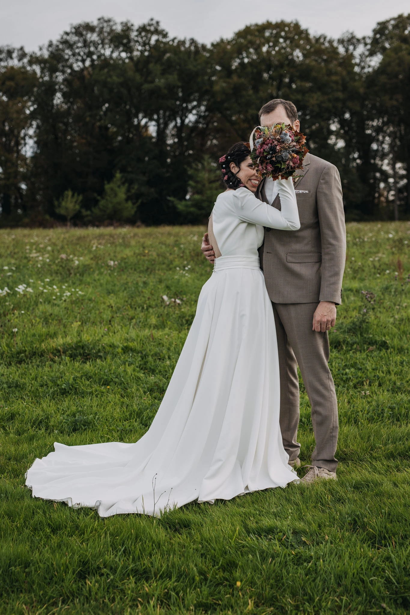 photo de couple au domaine des Hayes à maxent