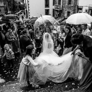 mariage sous la pluie